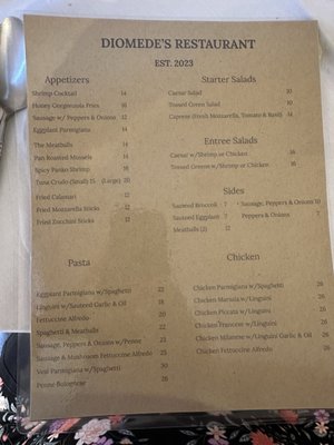 Menu photo 2 Diomede's Restaurant Chichester, NH Menu photo 2 Diomede's Restaurant Chichester, NH
