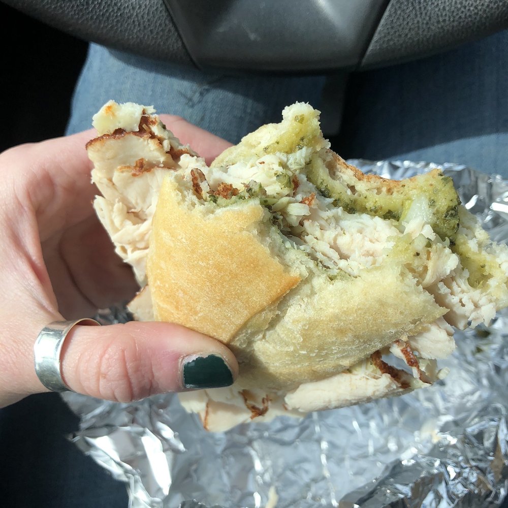 Turkey Pesto and Provolone Hot Sandwich