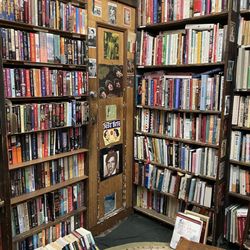 Westsider Rare and Used Books - Back room of the bookstore, under the staircase and upstairs.