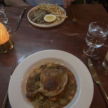 Le Coq - Duck Confit and Steak Frites - French Near Me - La Jolla, California
