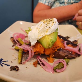 Snooze, an A.M. Eatery - Sweet Potato Veggie Smash Up - Breakfast & Brunch Near Me - Tucson, Arizona