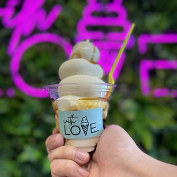With Love, - Milk ice cream with brown sugar syrup - Ice Cream & Frozen Yogurt Near Me - San Gabriel, California