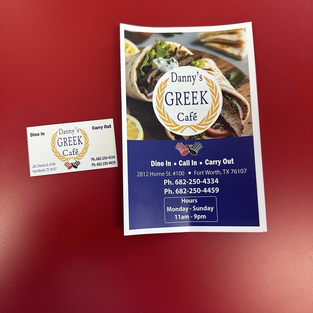 The menu and business card.