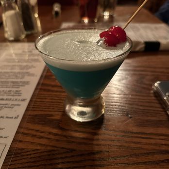 Wolf Creek Tavern - Blue Monday seasonal cocktail - New American Near Me - Norton, Ohio