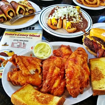 Toma's Coney Island - Pig's in the, Cooney Dogs, Triple Cheeseburger and Catfish Fillets only on Friday Love - Breakfast & Brunch Near Me - Lincoln Park, Michigan Toma's Coney Island - Pig's in the, Cooney Dogs, Triple Cheeseburger and Catfish Fillets only on Friday Love - Breakfast & Brunch Near Me - Lincoln Park, Michigan