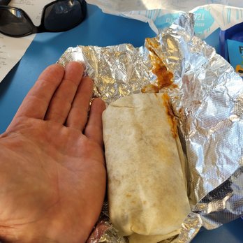 Baker's Drive-Thru - The power breakffast burrito, wth...why is it half its normal size???? - Burgers Near Me - Colton, California