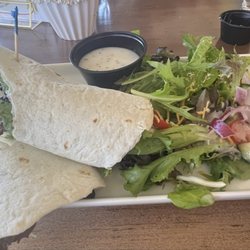 Queen St Grille - Chicken wrap w/side salad