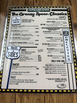 Menu photo 1 Town Line Diner Westbrook, ME