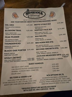 Menu photo 6 Sequoia Brewing Fresno, CA Menu photo 6 Sequoia Brewing Fresno, CA