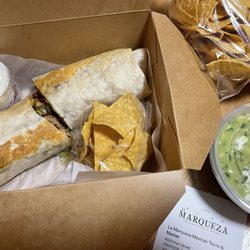 La Marqueza - Burrito, and Guacamole and Chips