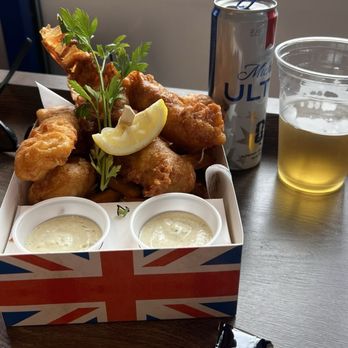 Gordon Ramsay Fish & Chips - Lobster & Shrimp Combo with added Fish and truffle fries - Fish & Chips Near Me - Orlando, Florida