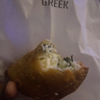 The Empanada Spot Williamsburg - Greek Wheat Empanadas that feta cheese inside blends so nicely - Colombian Near Me - Brooklyn, New York The Empanada Spot Williamsburg - Greek Wheat Empanadas that feta cheese inside blends so nicely - Colombian Near Me - Brooklyn, New York