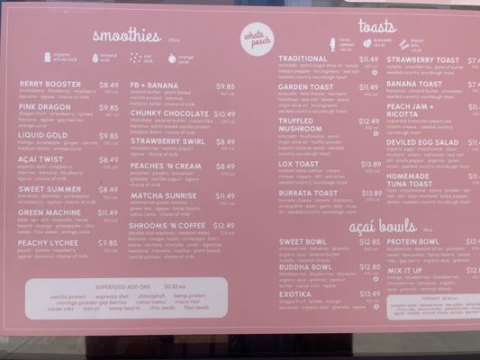 Menu photo 5 Whata Peach Studio City, CA