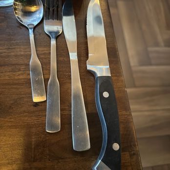 Blackstone Kitchen - Proper Steak Knife... great touch. - New American Near Me - Corona, California