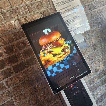 Burgeezy - a picture of a burger on a vending machine - Vegan Near Me - Indianapolis, Indiana