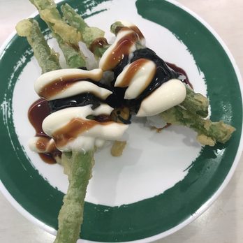 Genki Sushi - String bean tempura - Sushi Bars Near Me - Honolulu, Hawaii