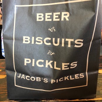 Jacob's Pickles - Take home bag with leftovers. - Comfort Food Near Me - New York, New York Jacob's Pickles - Take home bag with leftovers. - Comfort Food Near Me - New York, New York