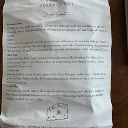 Cheese selection (June 2025)