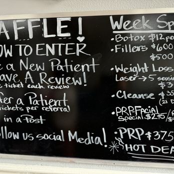 Vitality Motion Center - Specials and raffle info board - Chiropractors Near Me - Tustin, California Vitality Motion Center - Specials and raffle info board - Chiropractors Near Me - Tustin, California