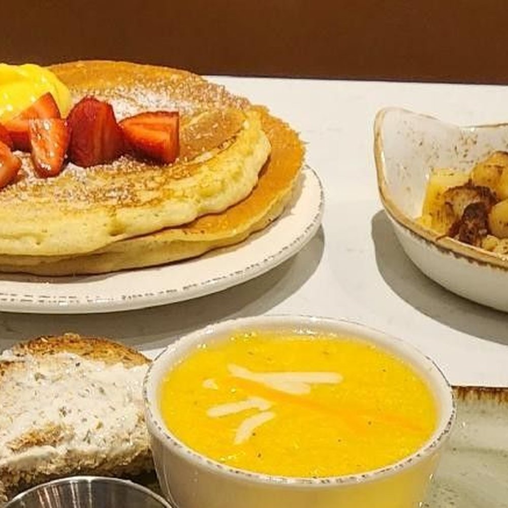 First Watch - Lemon Ricotta Pancakes and the House Potatoes. Also shown is some Cheese Grits with Multigrain Toast. - Breakfast & Brunch Near Me - Tallahassee, Florida First Watch - Lemon Ricotta Pancakes and the House Potatoes. Also shown is some Cheese Grits with Multigrain Toast. - Breakfast & Brunch Near Me - Tallahassee, Florida