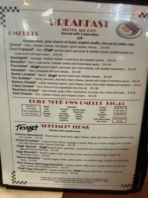 Menu photo 4 Terry's Diner Eugene, OR