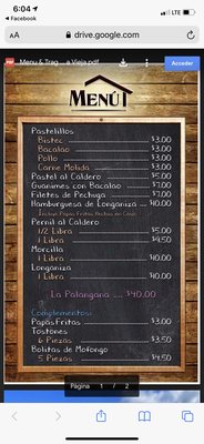 Menu photo 2 Casa Vieja Ciales, PR Menu photo 2 Casa Vieja Ciales, PR