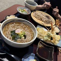Ten soba (with tempura) + cold soba Ten soba (with tempura) + cold soba