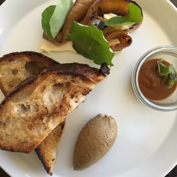 Cellar Door Provisions - The Calf's Liver Mousse: smoked onion, kale, creme fraiche, paprikash, and seared bread. - New American Near Me - Chicago, Illinois