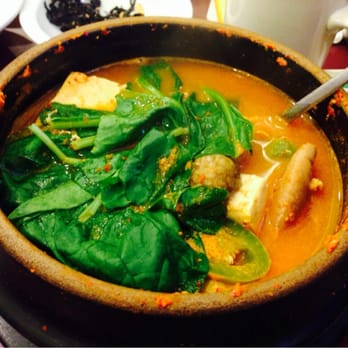Korea House - Pollack roe stew with tofu and vegetables (very mild). - Korean Near Me - Hayward, California Korea House - Pollack roe stew with tofu and vegetables (very mild). - Korean Near Me - Hayward, California