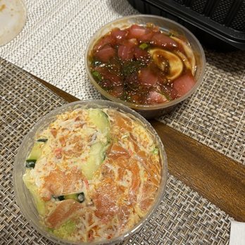 Loco Ono - Top: Loco Ono Ahi poke.   Bottom: Cali style Salmon poke. - Hawaiian Near Me - Sparks, Nevada