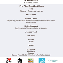 Harlem Restaurant Week menu March 1-15