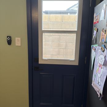 Salem Builders - Beautifully painted blue door installation. - General Contractors Near Me - Chino Hills, California Salem Builders - Beautifully painted blue door installation. - General Contractors Near Me - Chino Hills, California