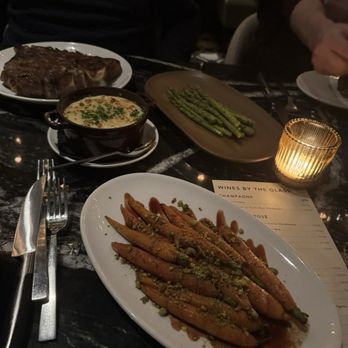 Jewel Box Steak - Pistachio balsamic glazed carrots, citrus asparagus and double baked mashed potatoes - Steakhouses Near Me - Lake Oswego, Oregon Jewel Box Steak - Pistachio balsamic glazed carrots, citrus asparagus and double baked mashed potatoes - Steakhouses Near Me - Lake Oswego, Oregon