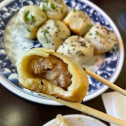 Kang Kang Shau May - Shanghai Pan Fried Small Baos ($12.74 for 8 baos) cross section!!