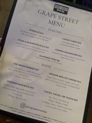 Menu photo 1 Grape Street Bar and Grill Medford, OR Menu photo 1 Grape Street Bar and Grill Medford, OR