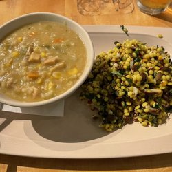 MetroFresh - What a great meal for a chilly evening: Chipotle chicken and rice soup and a side of Israeli couscous.