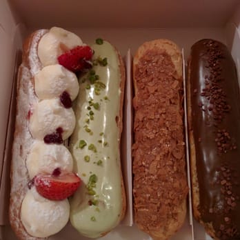 Eclair Bakery - Strawberry cheese, pista, hazelnut and dark chocolate - Bakeries Near Me - New York, New York