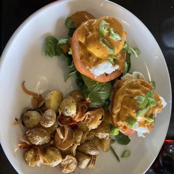 Big Sky Cafe - Seafood Benedict type dish - Breakfast & Brunch Near Me - Webster Groves, Missouri
