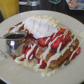 Bea Bea's - Best French toast ever. Croissant based, topped with whip cream, strawberries, and a special cream. #bestdish - Coffee & Tea Near Me - Burbank, California Bea Bea's - Best French toast ever. Croissant based, topped with whip cream, strawberries, and a special cream. #bestdish - Coffee & Tea Near Me - Burbank, California