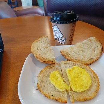 Brewed Awakenings CoffeeHouse - a plate with a sandwich and a cup of coffee - Coffee & Tea Near Me - Warwick, Rhode Island