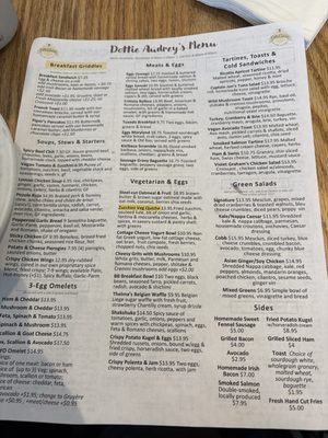 Menu photo 1 Dottie Audrey's Bakery Kitchen Tuxedo Park, NY Menu photo 1 Dottie Audrey's Bakery Kitchen Tuxedo Park, NY