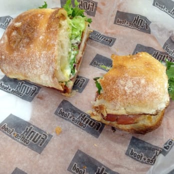 Funk Coffee & Food - A half eaten Chicken Burger... so good I couldn't take a photo before eating it! - Coffee & Tea Near Me - Brisbane, QLD