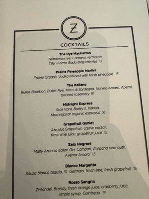 Menu photo 1 Zelo Minneapolis, MN