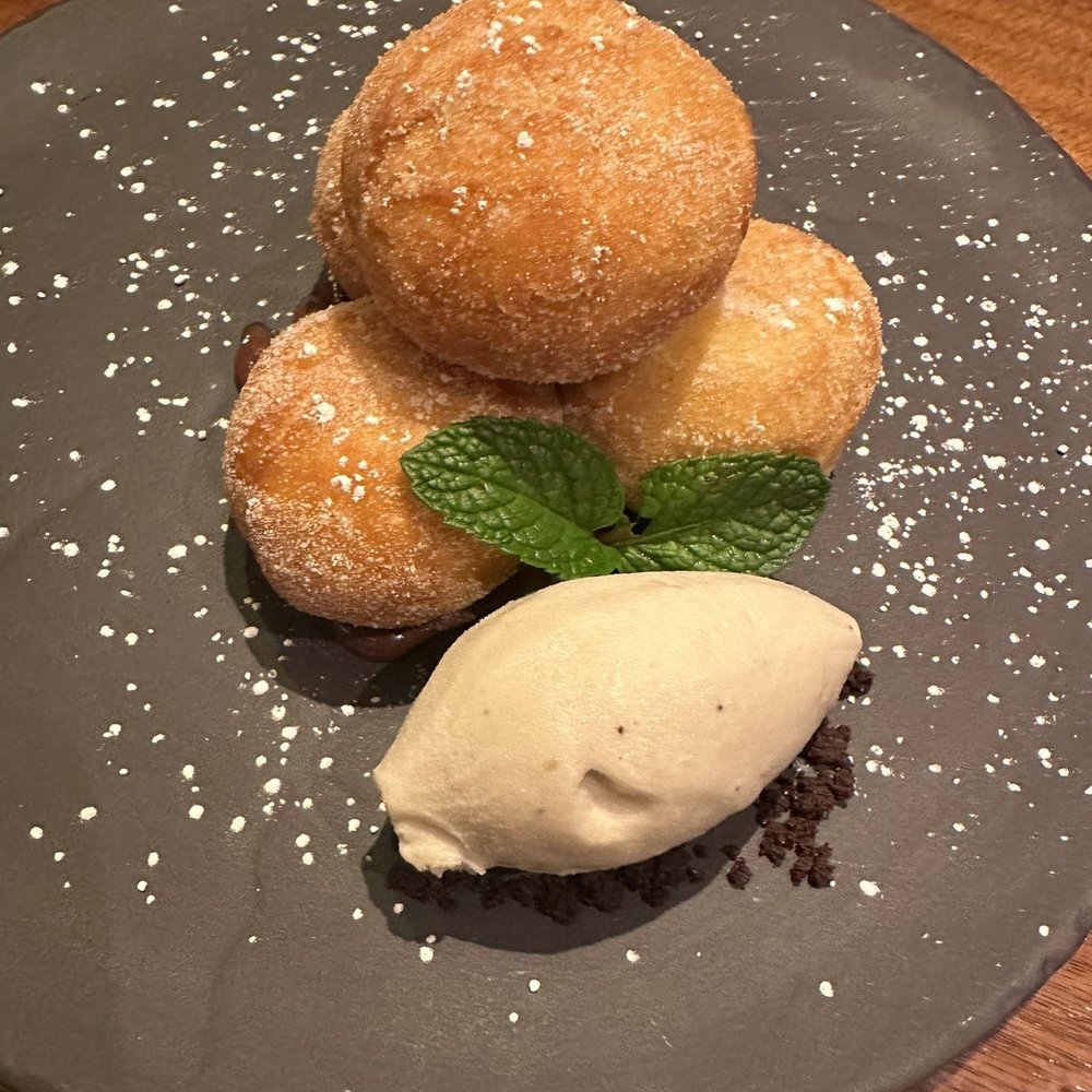 Scarpetta - Donuts! With a banana ice cream - Italian Near Me - Las Vegas, Nevada Scarpetta - Donuts! With a banana ice cream - Italian Near Me - Las Vegas, Nevada