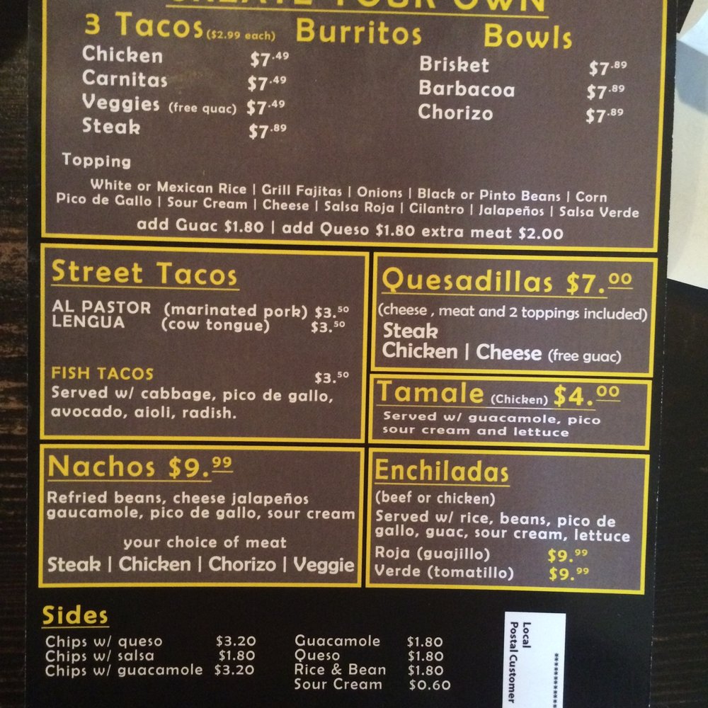 SOL Mexican Grill - The menu from the downstairs Taqueria - Mexican Near Me - Washington, DC, District of Columbia SOL Mexican Grill - The menu from the downstairs Taqueria - Mexican Near Me - Washington, DC, District of Columbia