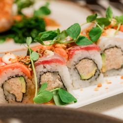 Rainbow Roll - Salmon, hamachi, ahi, avocado