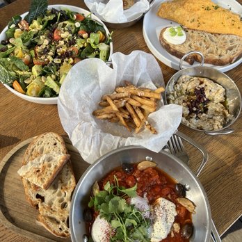 Mood - Shakshuka Omelette ham&cheese AVO greens&seeds Babaganoush Truffle French fries - Breakfast & Brunch Near Me - Los Angeles, California Mood - Shakshuka Omelette ham&cheese AVO greens&seeds Babaganoush Truffle French fries - Breakfast & Brunch Near Me - Los Angeles, California