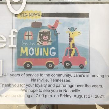 Jane's Cake & Baking Supply - Moving to Nashville 27AUG2021 - Kitchen Supplies Near Me - Brentwood, Tennessee Jane's Cake & Baking Supply - Moving to Nashville 27AUG2021 - Kitchen Supplies Near Me - Brentwood, Tennessee