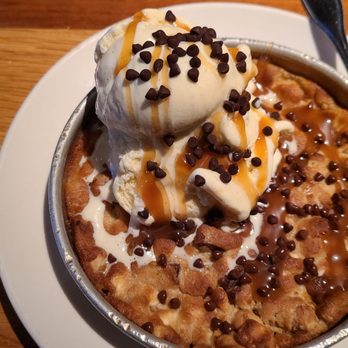 BJ's Restaurant & Brewhouse - The Salted Caramel Pizookie was good. - New American Near Me - Avon, Indiana BJ's Restaurant & Brewhouse - The Salted Caramel Pizookie was good. - New American Near Me - Avon, Indiana