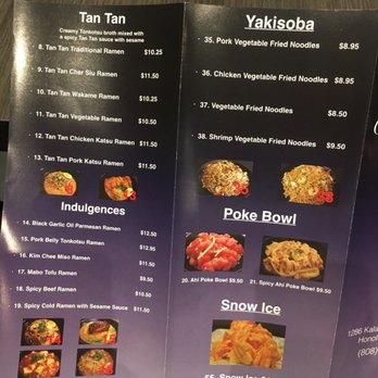 Chef's Ramen - Menu as of 05/2018 - Ramen Near Me - Honolulu, Hawaii Chef's Ramen - Menu as of 05/2018 - Ramen Near Me - Honolulu, Hawaii